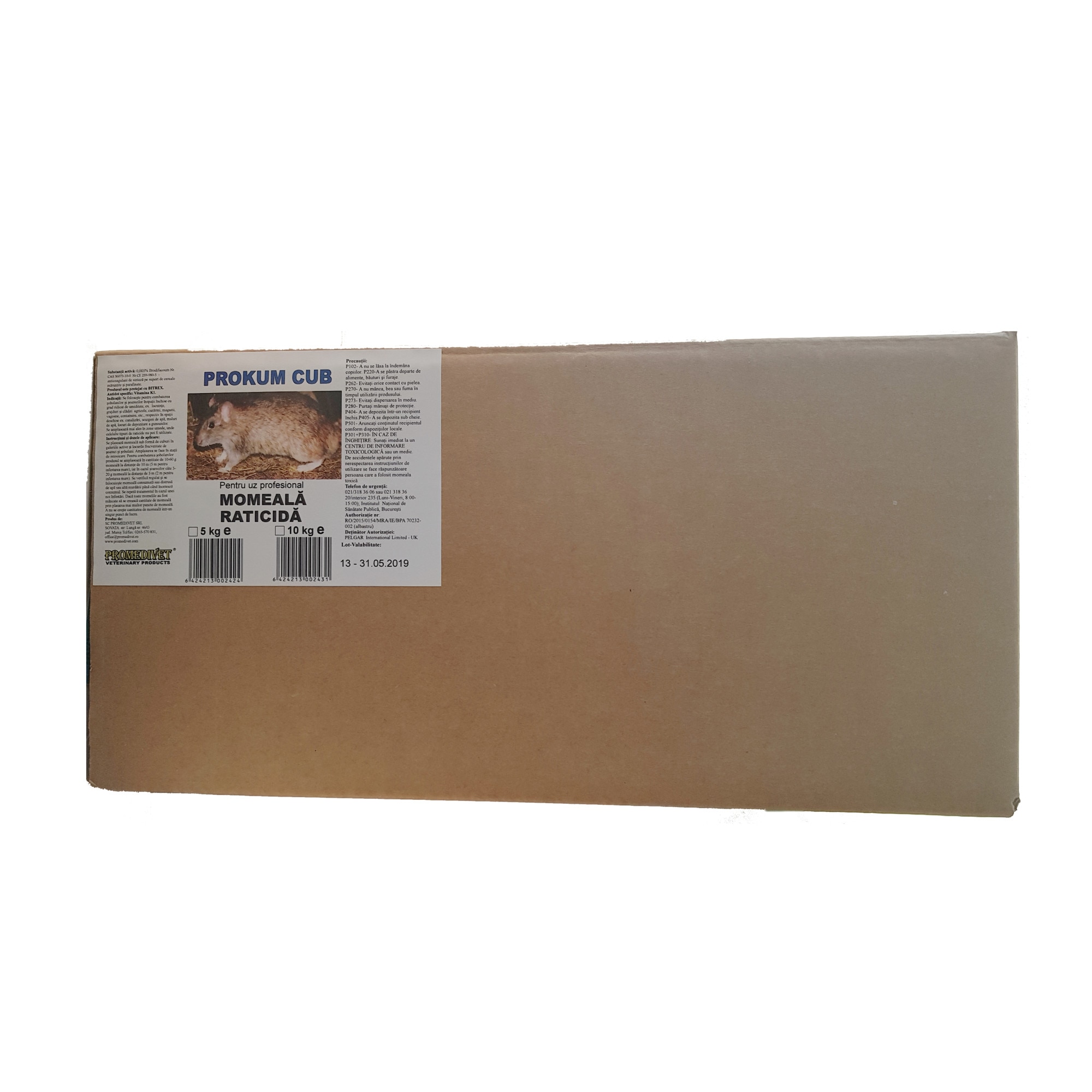 Rodenticid Prokum Cub Parafinat 10 kg