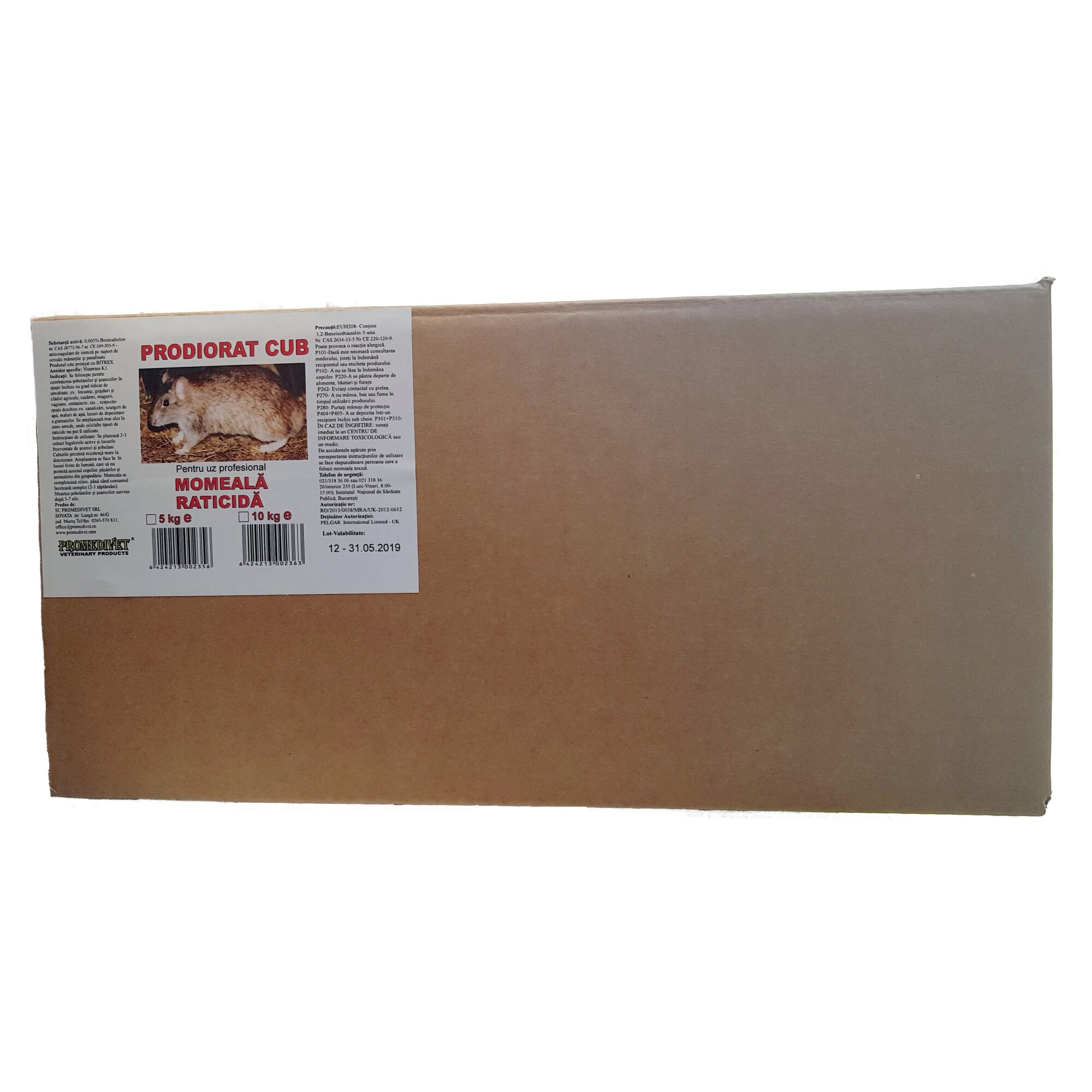 Rodenticid Prodiorat Cub Parafinat 10 kg