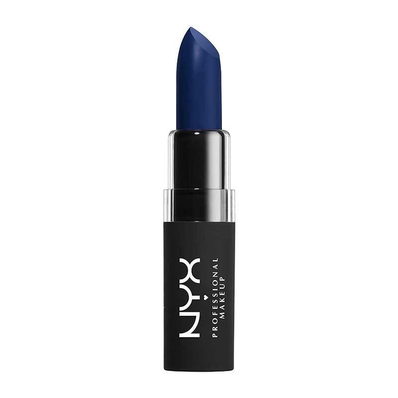 Ruj mat NYX Professional Makeup Velvet Matte Lipstick - 04 Midnight Muse, 4g Albastru Albastru