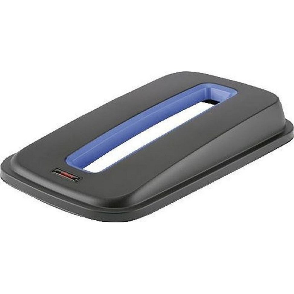 Capac cos de gunoi Vileda Geo, Plastic, 29x49x9 cm, Negru/Albastru