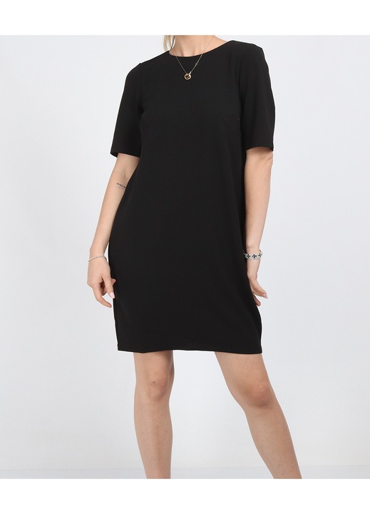 Rochie scurta Evendi, Scurt maneci scurte, Negru, marime XS