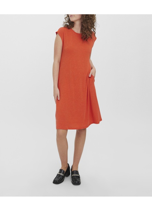 Rochie scurta Evendi, Scurt fara maneci, Portocaliu, marime S