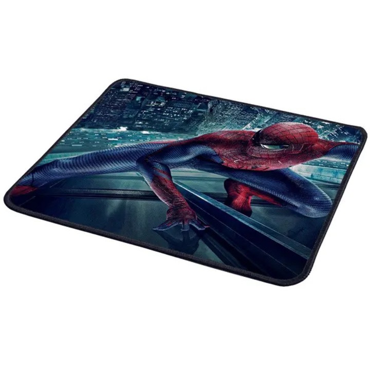 Mouse pad gaming PO-CJ-K0433-26-8-04-5149, textil premium cu baza antiderapanta din cauciuc, margine tricotata neagra, 30 x 25 cm, 3 mm, Multicolor