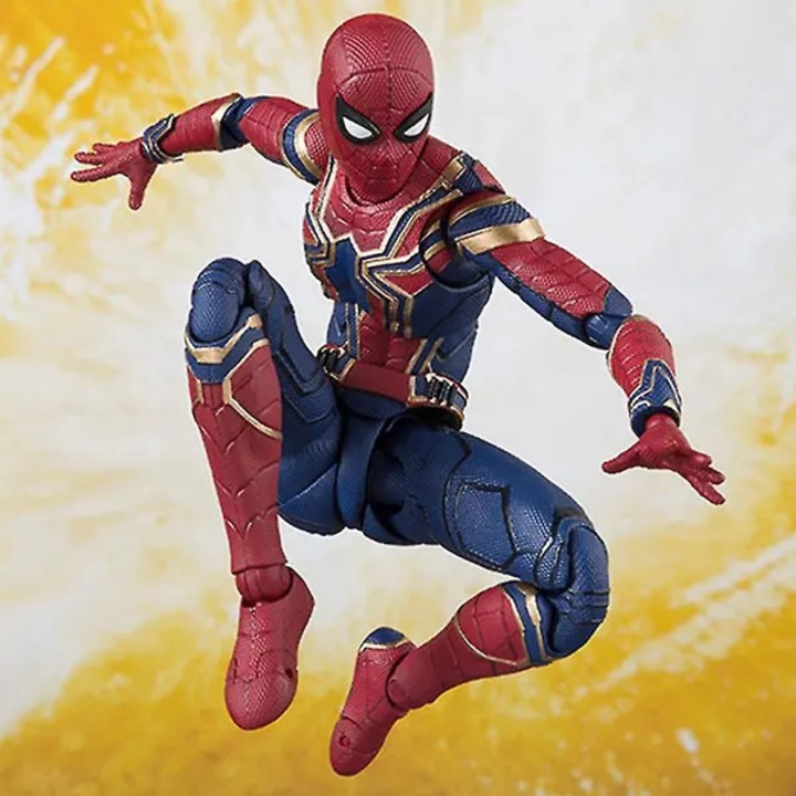 Spider-Man Iron akciófigura PRE-CJk0515-26-0810-6919, PVC, mozgatható, 15 cm, piros/kék
