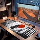 Mousepad XXL K0443-emagCJ-39129, suprafata ultra-neteda pentru gaming, margini cusute, baza din cauciuc antialunecare, rezistent la apa, multicolor, 800 x 300 x 3 mm