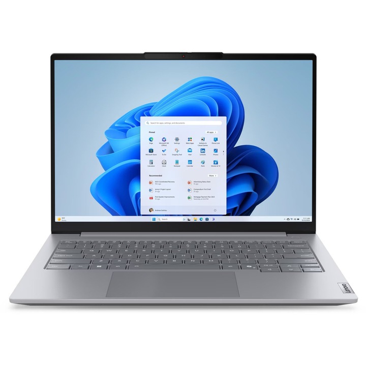 Laptop Lenovo ThinkBook 14 G8 IAL, 14" WUXGA, Intel® Core™ Ultra 5 225U pana la 4.8 GHz, 16 GB RAM DDR5 5600, 512 GB SSD, Intel® Graphics, Windows 11 Pro, Arctic Grey 512 GB