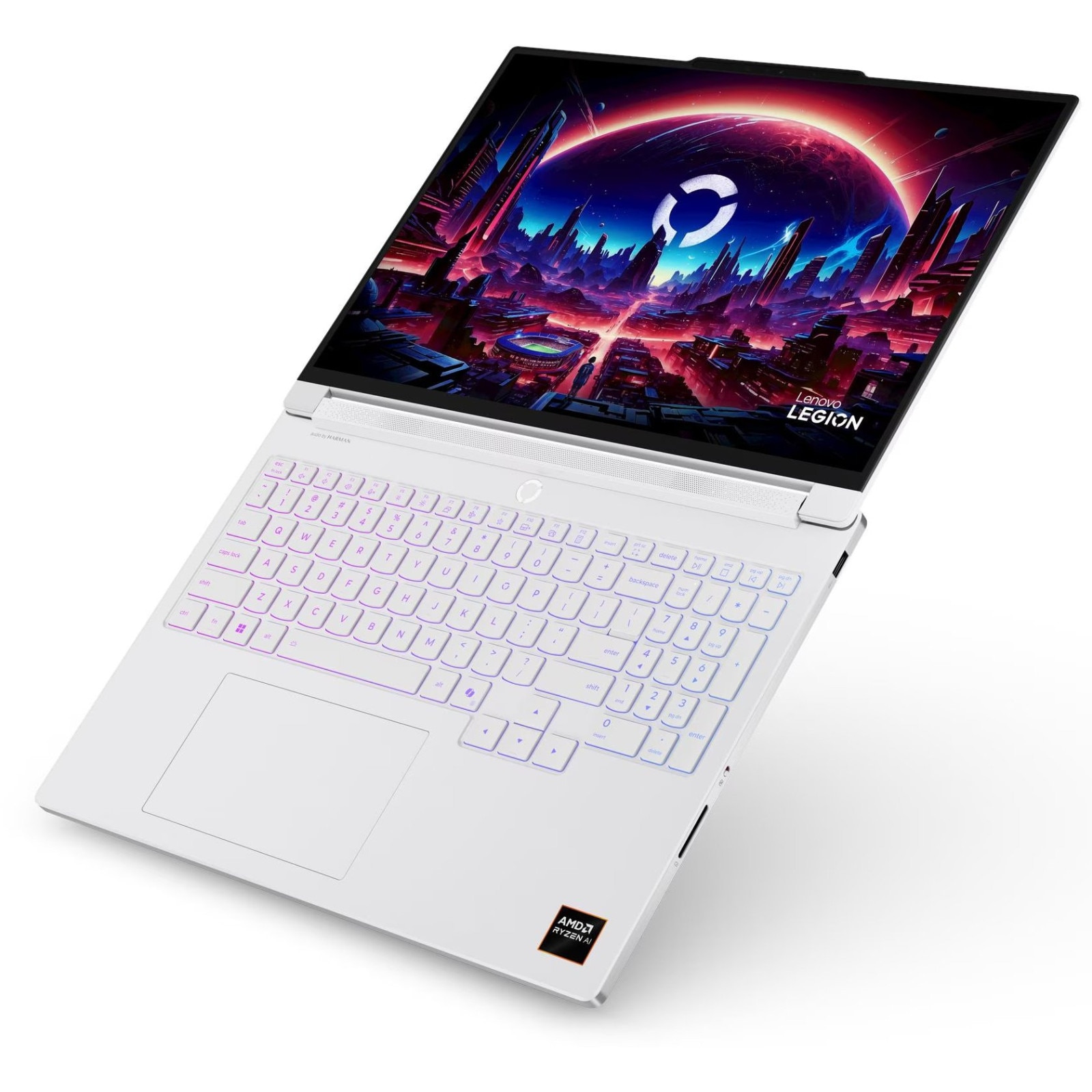 Laptop Lenovo Legion 7, 16" WQXGA, AMD Ryzen™ AI 7 450 pana la 5.1 GHz, 32 GB RAM LPDDR5x 8533, 1 TB SSD, NVIDIA® GeForce® RTX 5060 8 GB, Windows 11 Pro, Glaicer White 1 TB