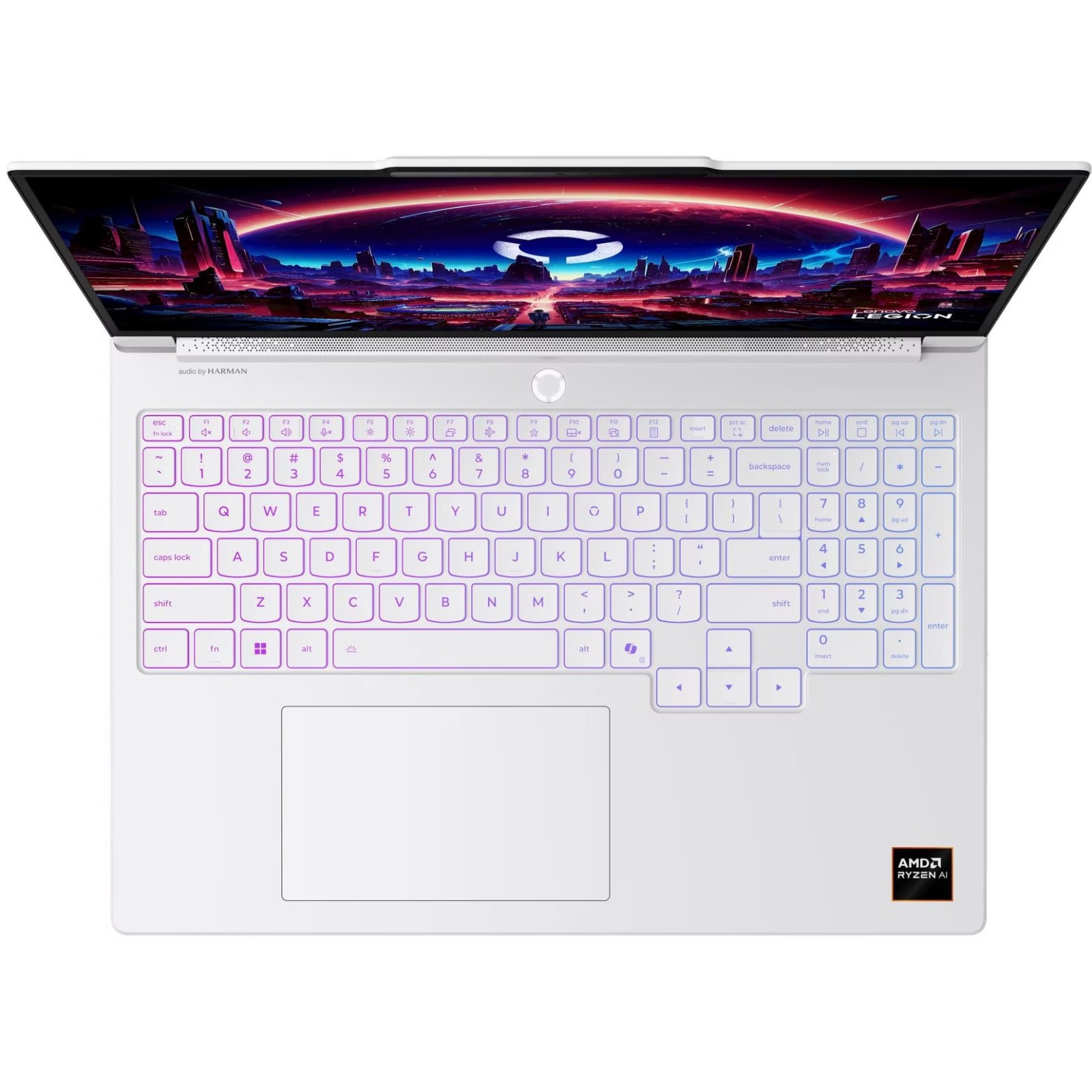 Laptop Lenovo Legion 7, 16" WQXGA, AMD Ryzen™ AI 7 450 pana la 5.1 GHz, 32 GB RAM LPDDR5x 8533, 1 TB SSD, NVIDIA® GeForce® RTX 5060 8 GB, Windows 11 Pro, Glaicer White 1 TB