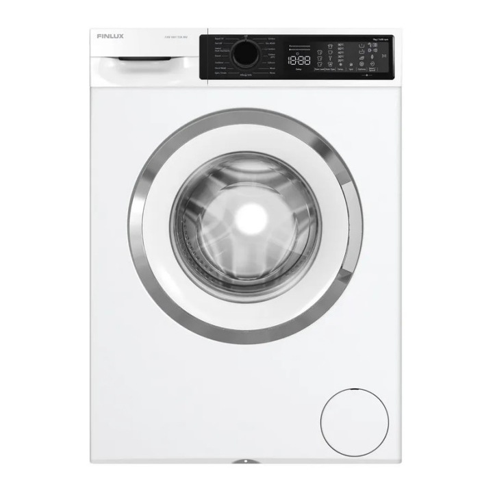 Masina de spalat Finlux FXN 1491T3A INV, Clasa A, 15 programe, 9 kg, 1400 rpm, Functie de pauza, Afisaj LED, Alb