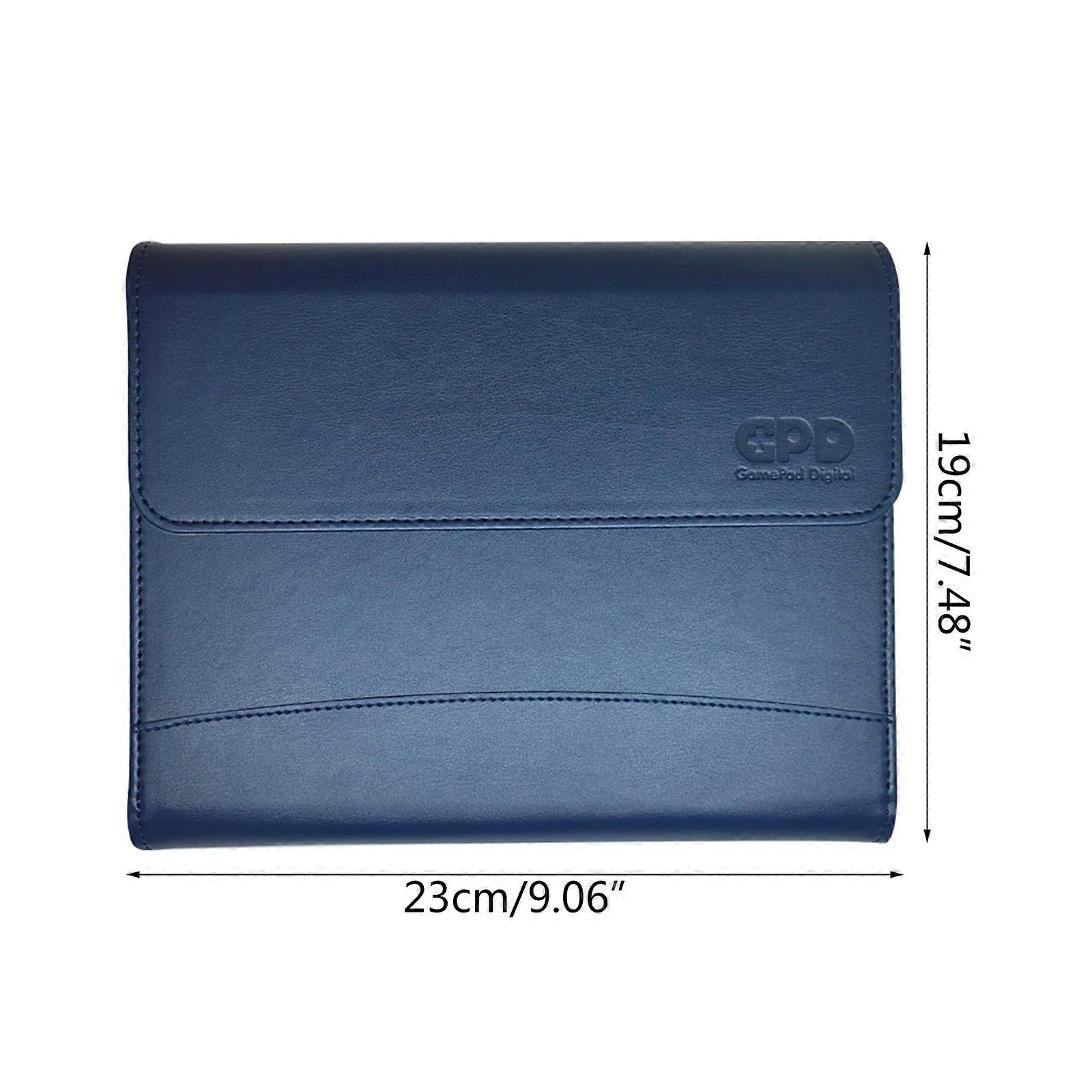 Husa de protectie pentru GPD, compatibila GPD Pocket/GPD WIN Max 2, din piele PU, albastru, 23 x 9 cm
