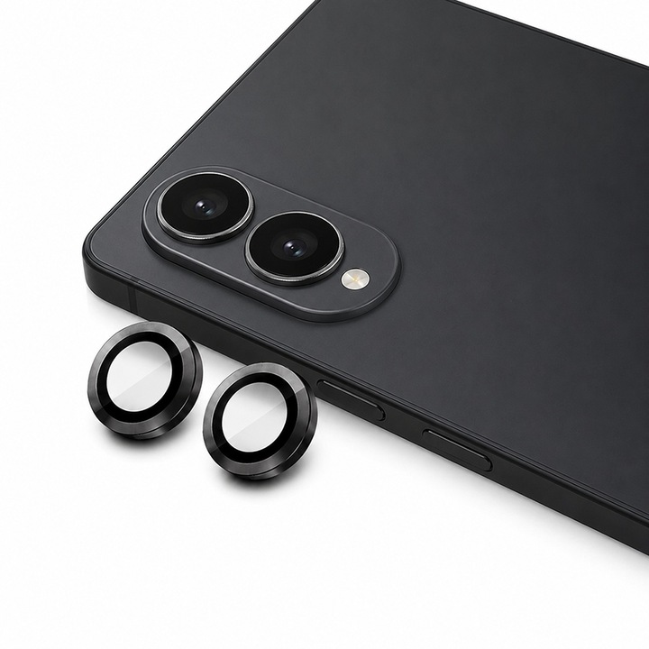 Kamera Lencsevédő Fólia Samsung Galaxy Z Fold 8 OPTIM SOLUTION-hoz, Edzett Üveg Lencséhez, Kamera Védelem, Clear HD Ultra Technology, Stronger Adsorption, Fekete