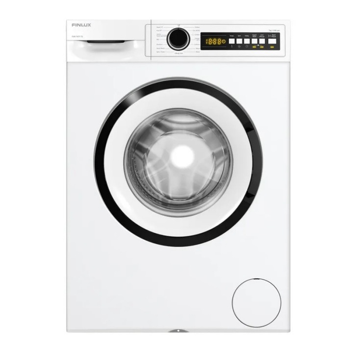 Masina de spalat Finlux FXN 1071 T2, Clasa A, 15 programe, 6 kg, 1200 rpm, Pornire programata, afisaj LED, Alb