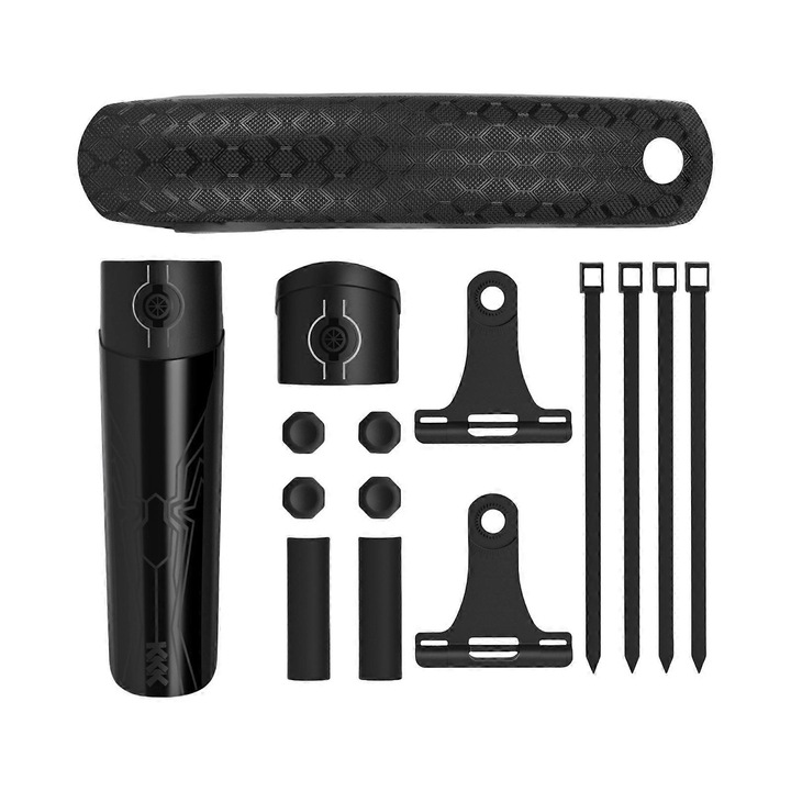 Aparatoare noroi pentru bicicleta, set reglabil fata/spate emag-FU-K0548-26803-14767, prindere rapida, PC si nylon, negru, 1 set (spate 36.5 x 8 cm)