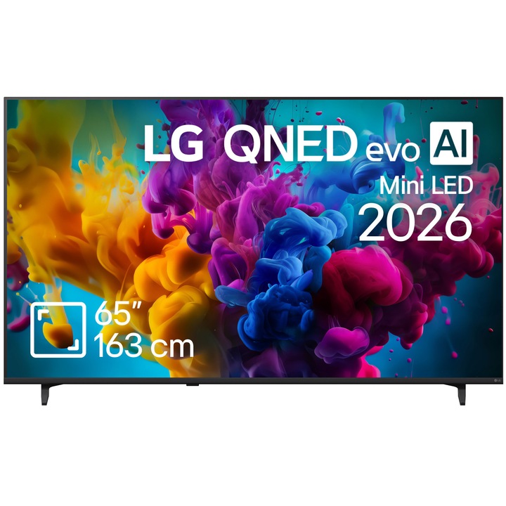 Televizor LG QNED Evo Mini LED 55QNED8MB6C, 138 cm, Smart, 4K Ultra HD, 144 Hz, Clasa F (Model2026)