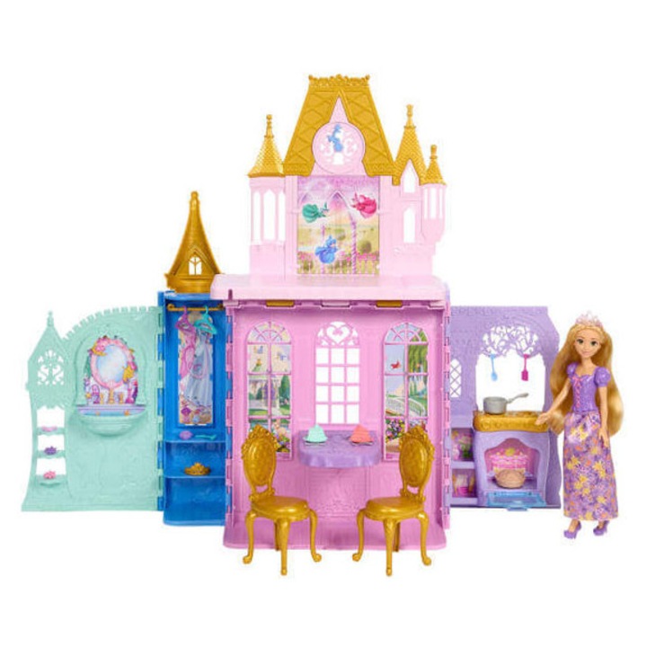 Castelul Prințeselor Disney - cu păpușa Rapunzel (JLK27)