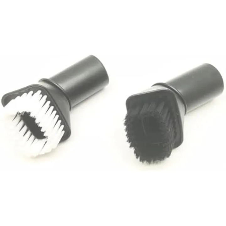Set accesorii pentru aspirator K0544-26804-1524-AMC, perii rotunde (dure si moi), duza pentru crapaturi, tub de extensie 5 m, laveta microfibra, negru/alb