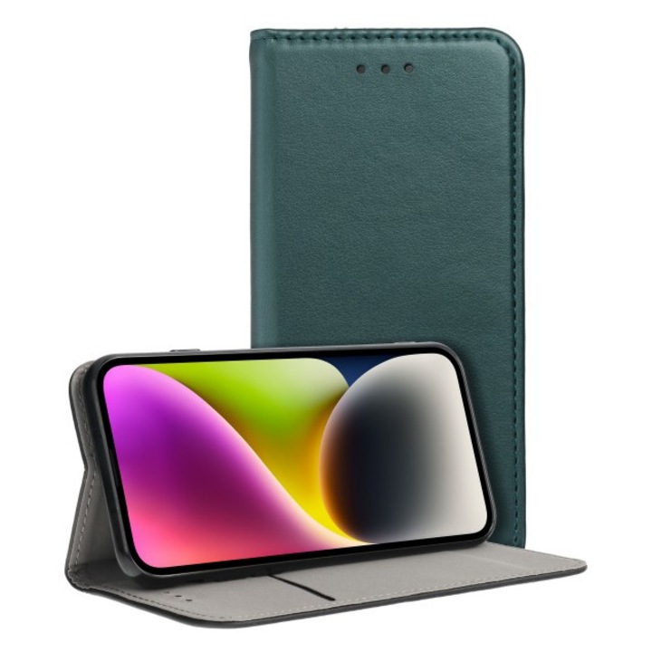 Husa Upzz® Smart Magneto Pentru Oppo Reno 16 F / FS, Inchidere magnetica, Protectie sporita, Verde