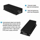 Инжектор PoE++ гигабитов 90W, съвместим с IEEE 802.3af/at/bt, 1x PoE + 1x LAN Gigabit, вход AC 100–240V, метален корпус, US щепсел, черен, модел K0276-FUCJ20260804-2631