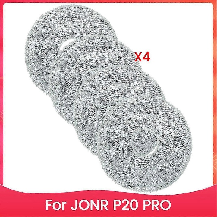 Резервни мопове от микрофибър за JONR P20 PRO, K0276-FUCJ20260804-2803, сиви, комплект 4 бр.