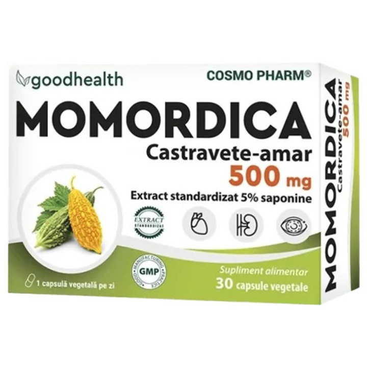 Supliment alimentar MOMORDICA / Castravete-amar, Cosmo Pharm, 30 capsule vegetale