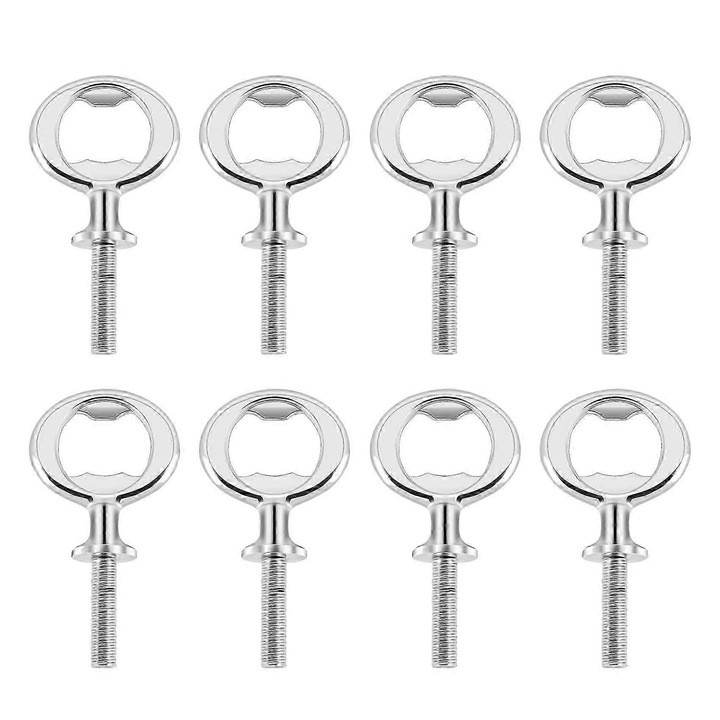 Deschizator de sticle pentru montaj FG123K0225-260803-15585, metal, argintiu, set 8, 8.3 x 4.5 cm
