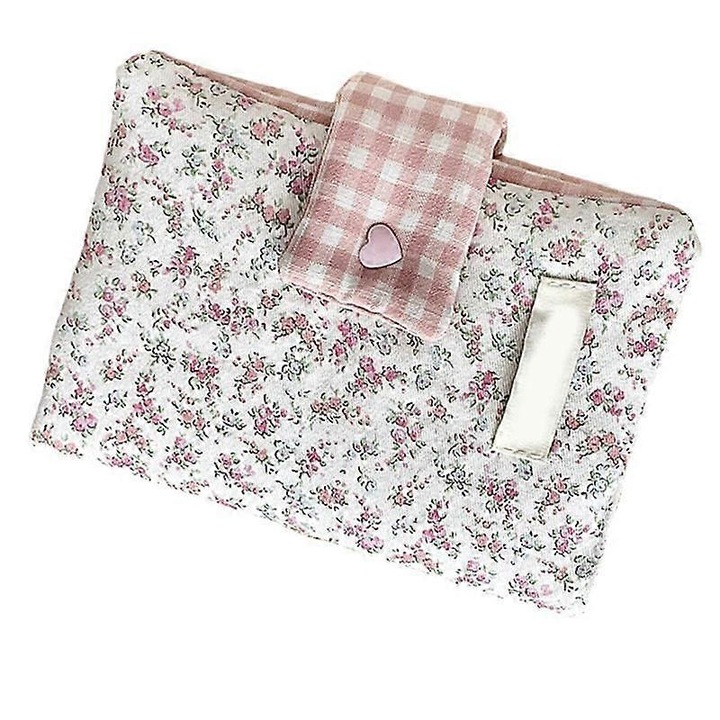 Caiet jurnal cu imprimeu floral, roz, 11 x 16 cm, multifunctional