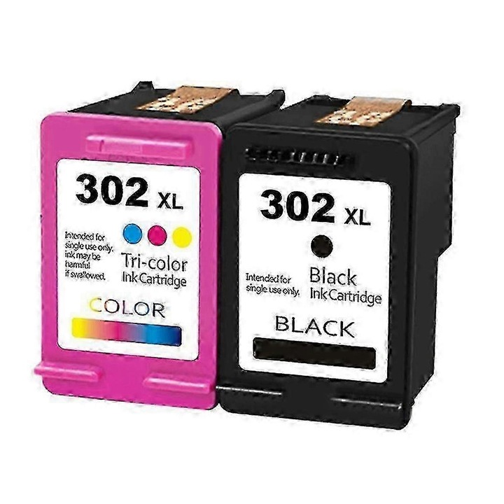 HP 302XL kompatibilis tintapatron FG123K0225-260803-16766, 2 db-os készlet (1x fekete, 1x háromszínű), 25 ml/db, HP Deskjet/Officejet nyomtatókhoz