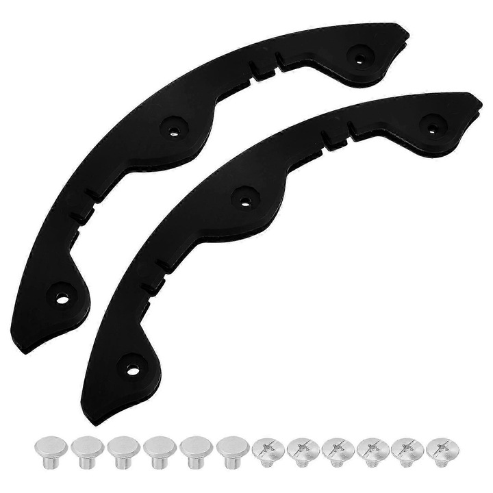 Protectii margine pentru schi/snowboard FG123K0225-260803-16964, PBT rezistent anti-impact, negru, set 2 buc. cu suruburi si piulite