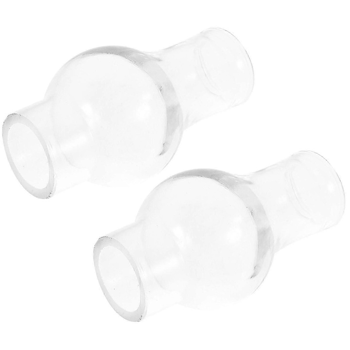 Abajur din sticla pentru lampa retro FG123K0225-260803-17122, transparent, set 2 buc., 10 x 3.3 x 3.3 cm
