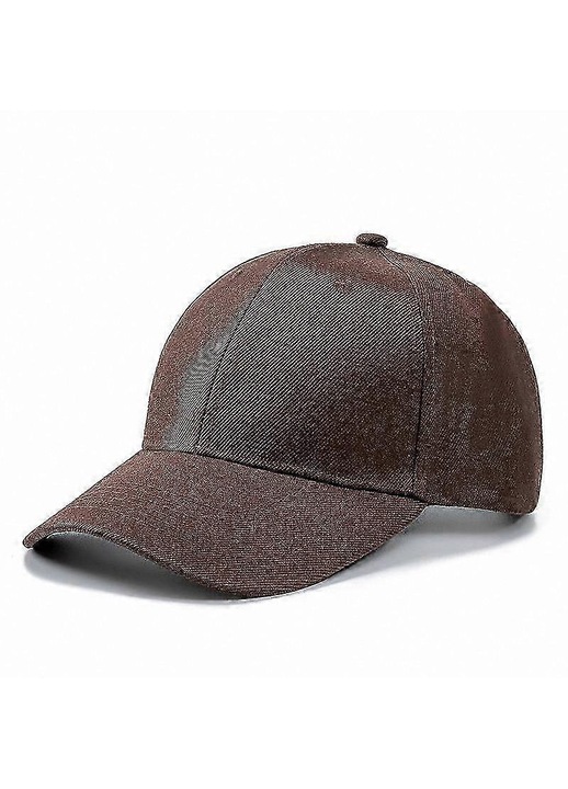 Sapca baseball din poliester 80%/acrilic 20% ajustabila cu bareta din nylon, uni maro cafea, 54–60 cm