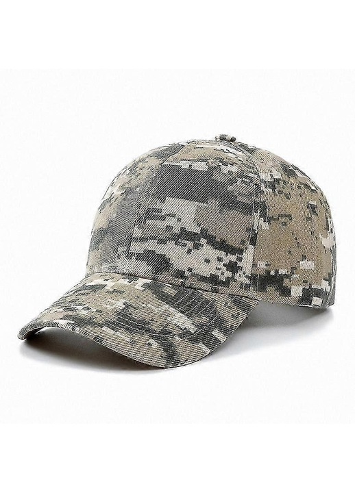 Sapca baseball, 80% poliester 20% acrilic, ajustabila cu curea din nylon, camuflaj, 54–60 cm