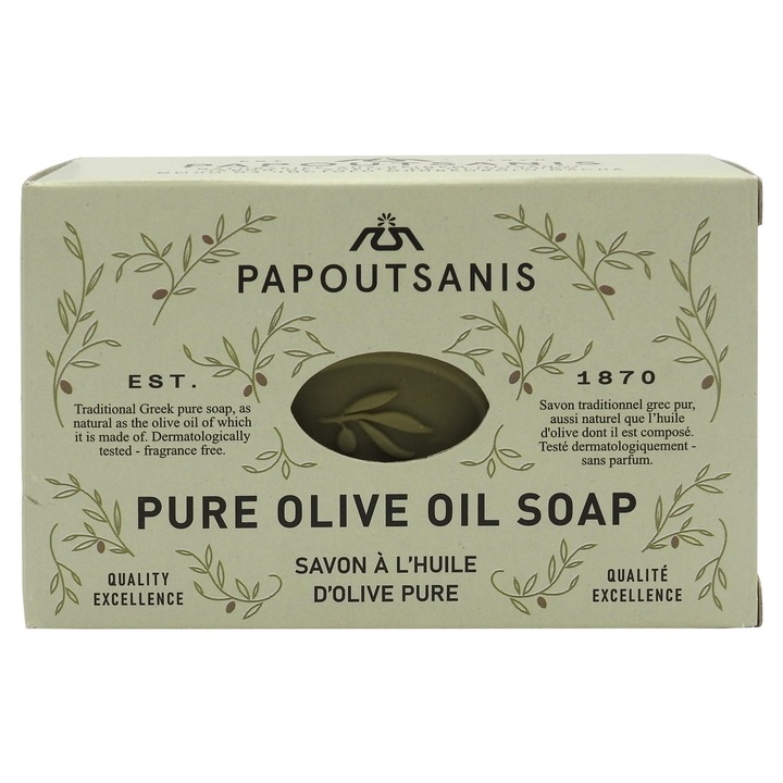 Sapun, Papoutsanis, Solid 250 g Pure Olive Oil