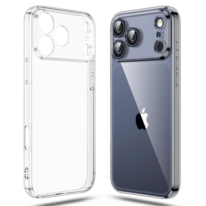Husa iPhone 17 Pro Max/ 18 Pro Max, Slim Luxury Transparenta Full Protection
