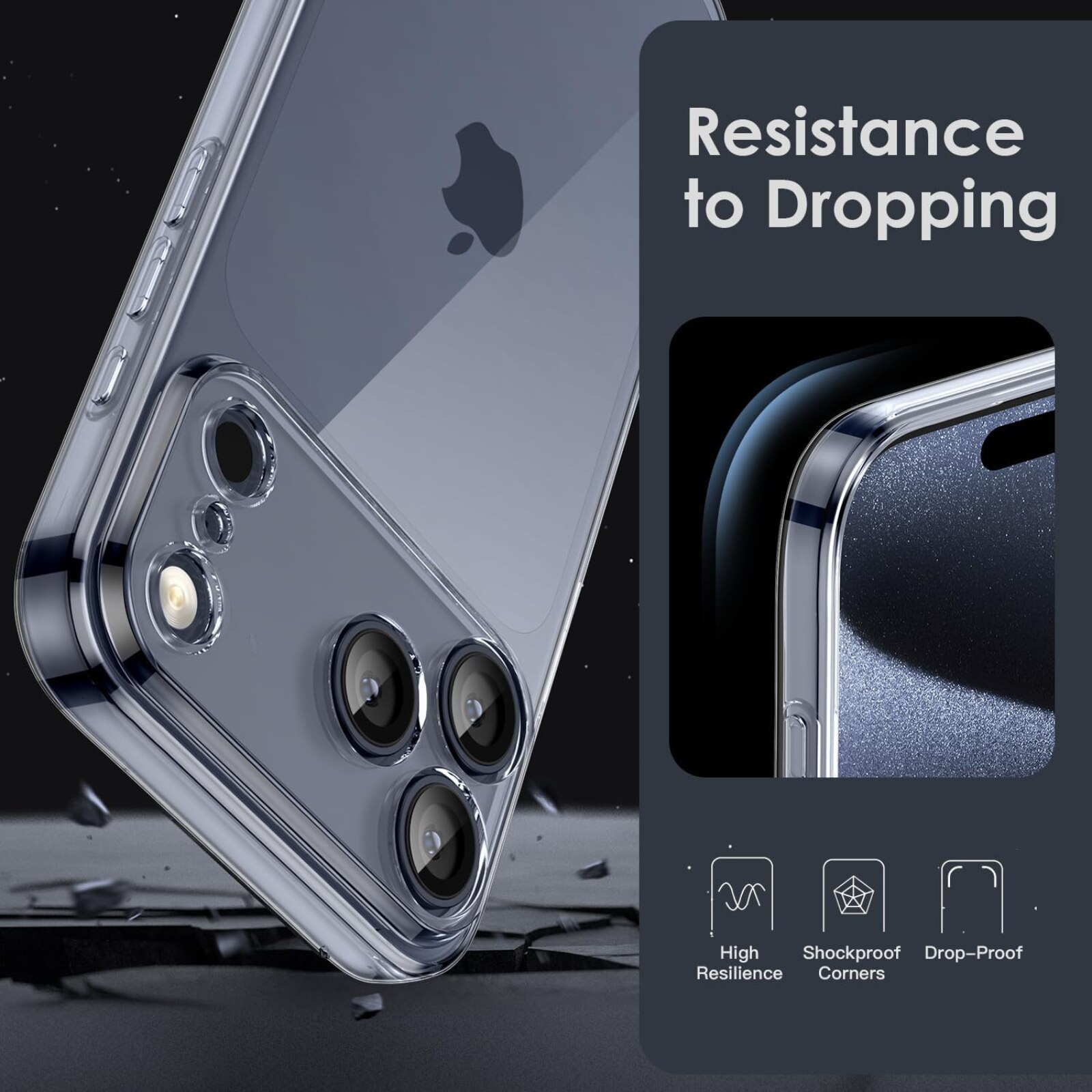 Husa iPhone 17 Pro Max/ 18 Pro Max, Slim Luxury Transparenta Full Protection
