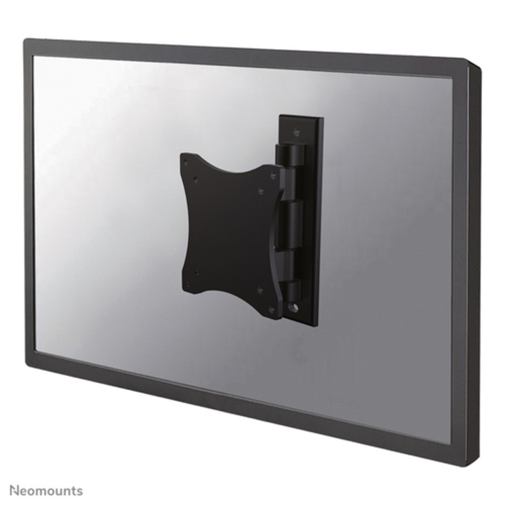 Suport de perete pentru televizor Neomounts FPMA-W810BLACK, articulat, VESA 75x75–100x100, pana la 27" (68,6 cm), capacitate 12 kg, negru, distanta de perete 5–8 cm