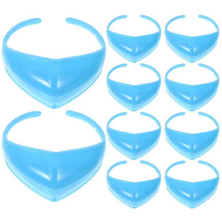 Masti miniaturale pentru papusi YANYXR BCS3116365, plastic, albastru deschis, 100 buc., 3.5 x 3.0 x 1.0 cm