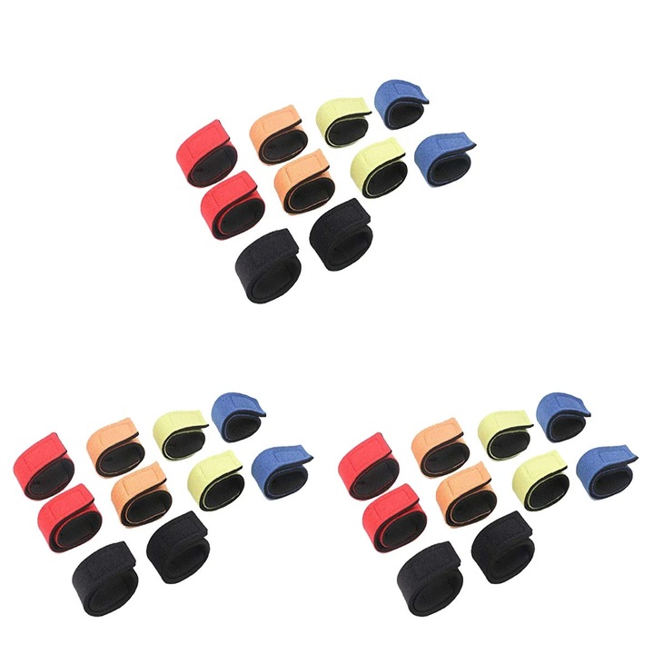 Benzi elastice de prindere pentru lanseta YANYXR BCS3119112, nylon, multicolor, 24 buc, 24.5 x 3 cm