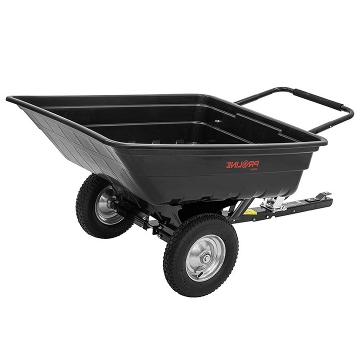 Remorca basculanta pentru tractoras gazon si ATV, 285L, max 300kg, polipropilena