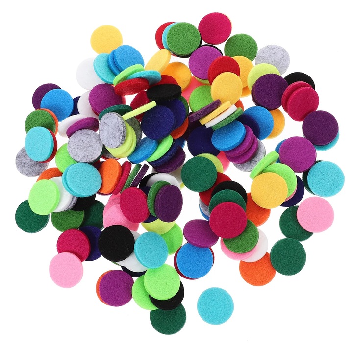 YANYXR, pad-uri refill pentru colier difuzor din poliester, rotunde 2,1 cm BCS3122729, multicolor, 170 buc.