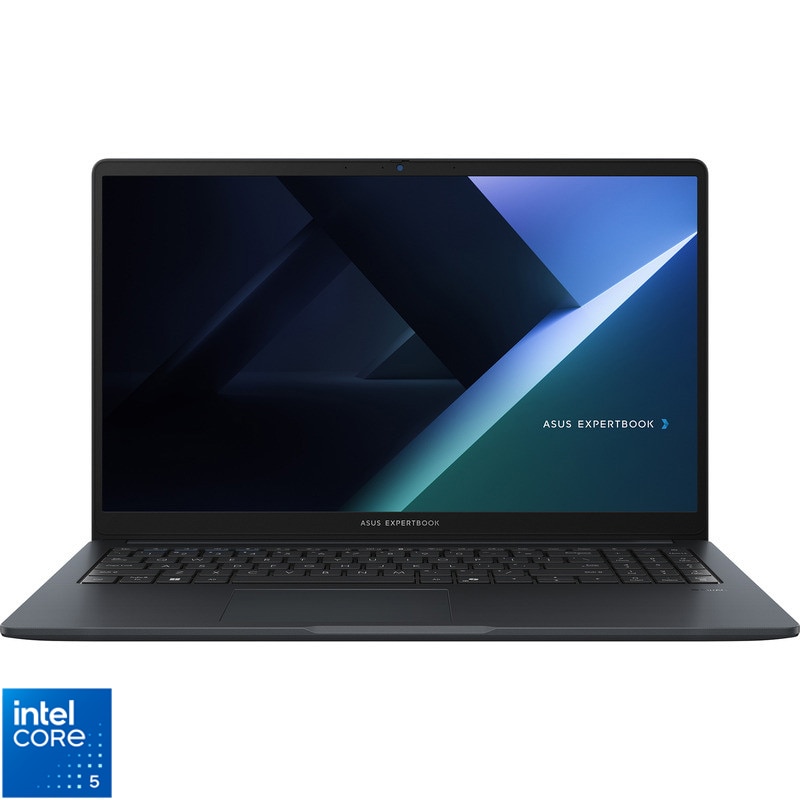 Laptop Business ASUS ExpertBook B1 B1503CVA, cu procesor Intel Core 5 120U, 15.6'' IPS, 16 GB DDR5, 1 TB SSD, Intel UHD Graphics, Fr OS
