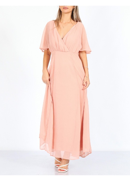 Rochie lunga Evendi, roz, Roz, S