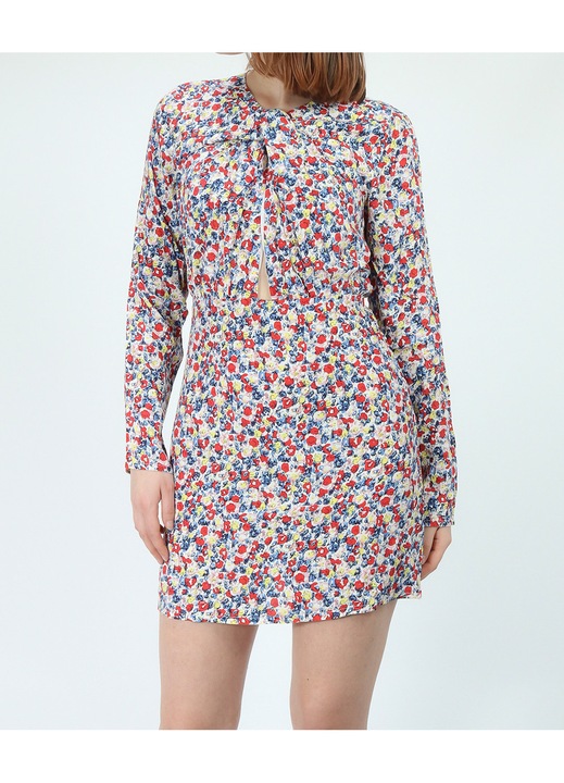 Rochie Scurta Evendi, Floral print, maneci lungi, marime M INTL