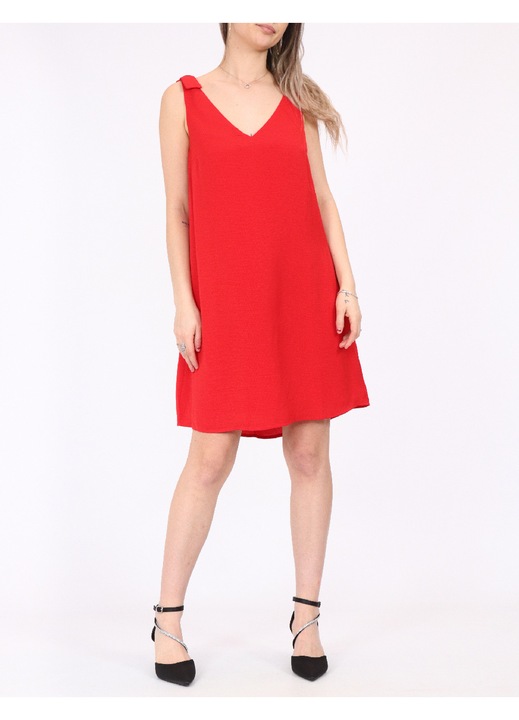 Rochie scurta Evendi, Scurt fara maneci, Rosu, marime XS