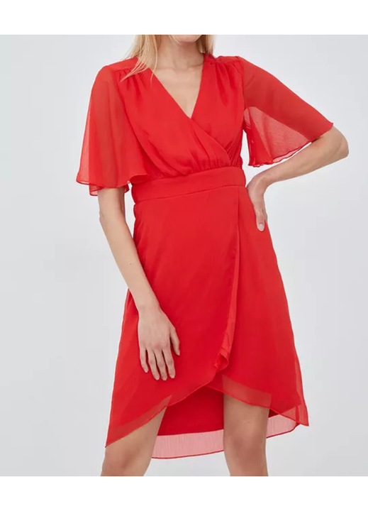 Rochie scurta Evendi, Scurt maneci scurte, Rosu, marime XS