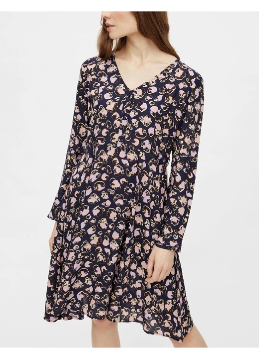 Rochie scurta Evendi, Scurt maneci lungi, Albastru, marime XS