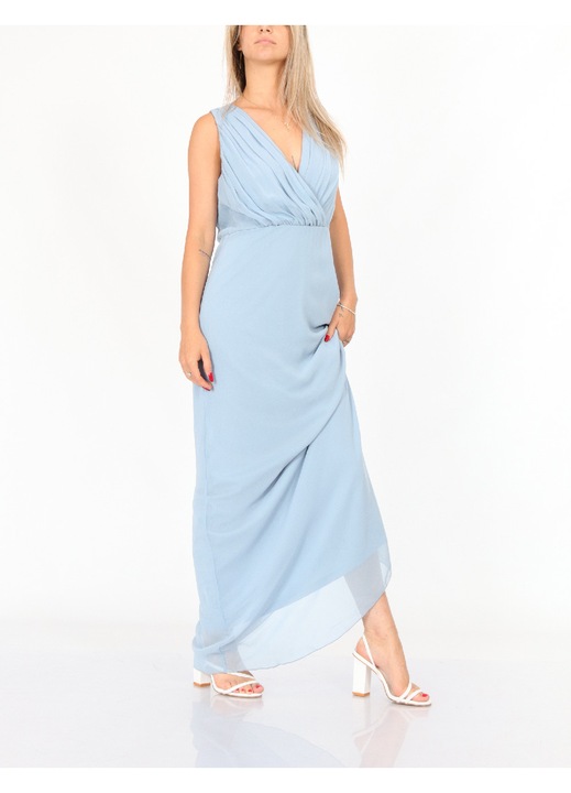 Rochie Evendi, Lung fara maneci, Albastru, marime S