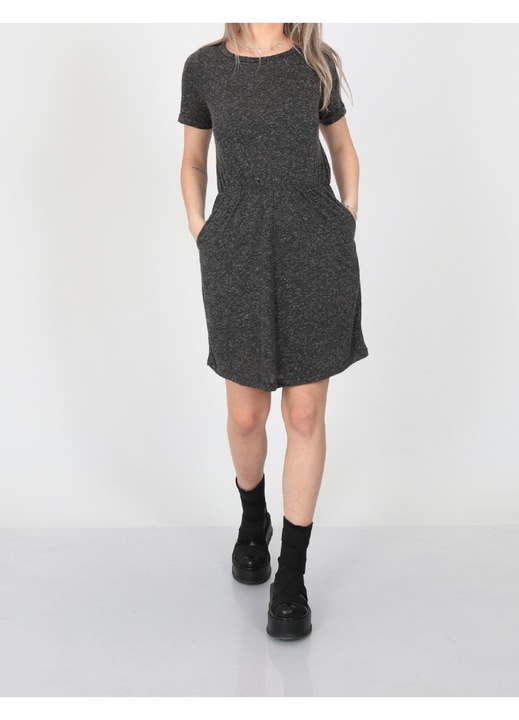 Rochie Evendi, Relaxed Fit maneci scurte, Gri, marime XS
