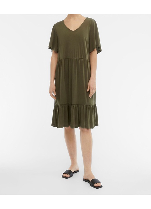 Rochie scurta Evendi, Standard maneci scurte, Verde, marime XS