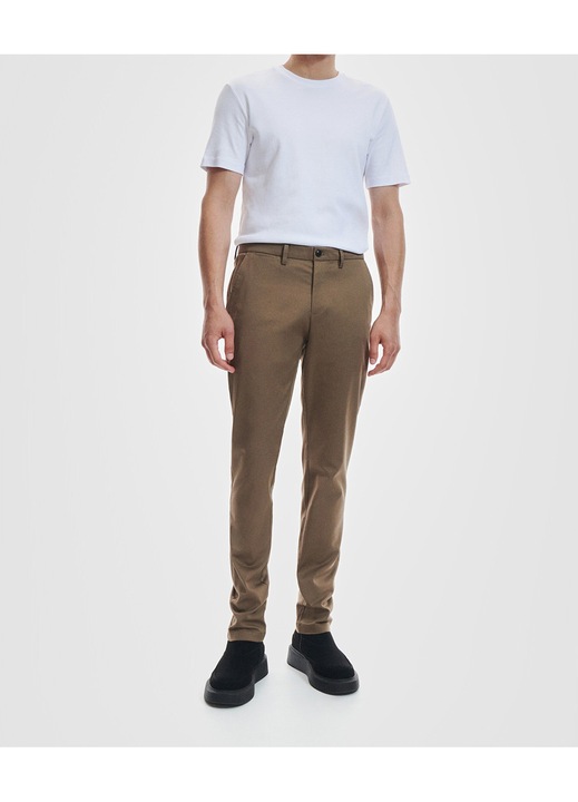 Pantaloni Evendi, Slim Fit Casual, Maro, marime 2XL