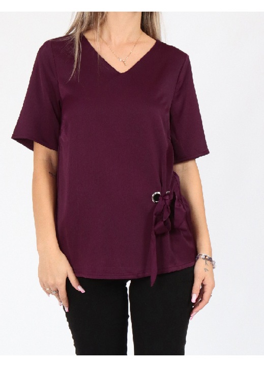 Bluza Evendi, mov, maneci scurte, Mov, S